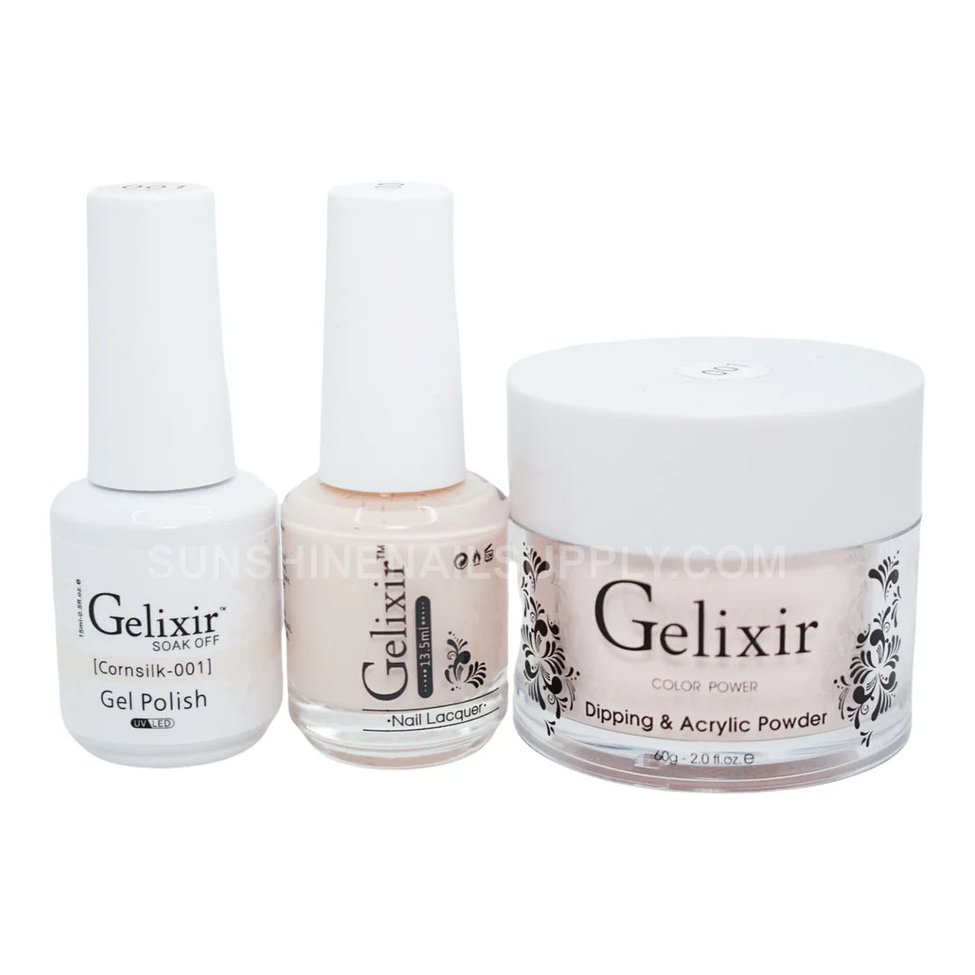 #001 - Gelixir UV/LED Soak Off Gel polish - Cornsilk 3in1