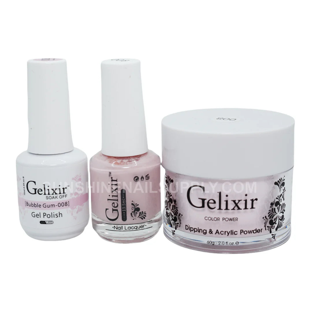 #008 - Esmalte en gel UV/LED Soak Off de Gelixir - Chicle 3 en 1