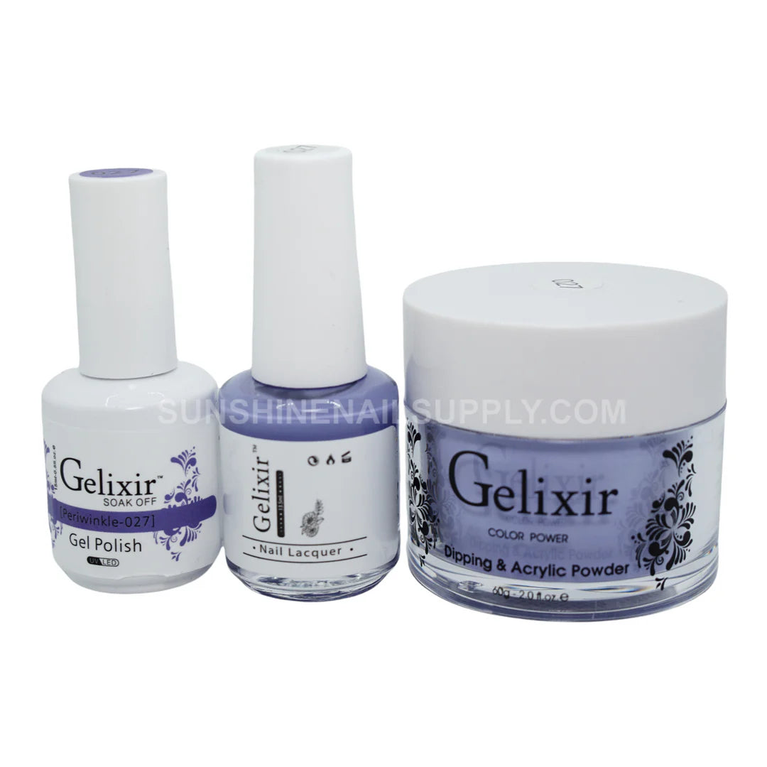#027 - Esmalte en gel UV/LED Soak Off de Gelixir - Periwinkle 3 en 1