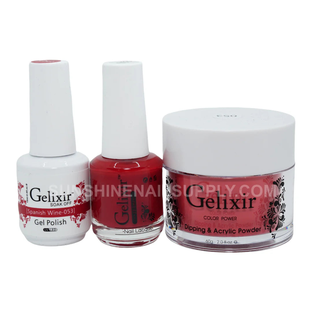 #053 - Esmalte en gel UV/LED Soak Off de Gelixir - Ladrillo refractario 3 en 1