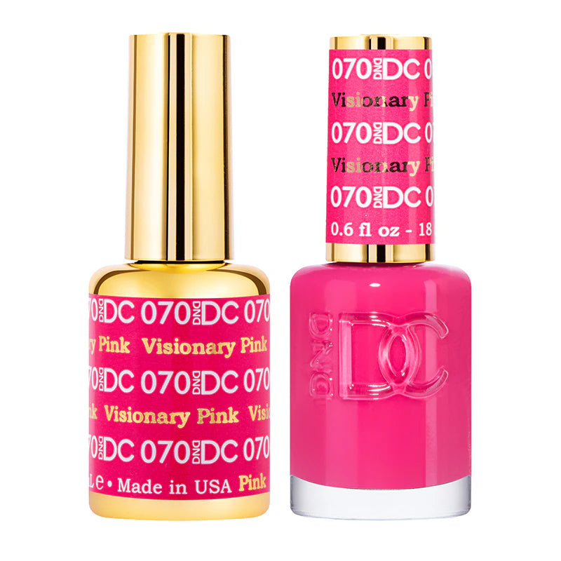 #070 - DND DC Gel UV/LED Soak Off - Rosa Visionario