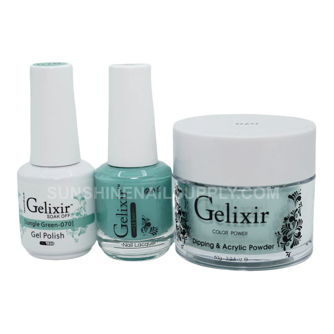 #070 - Esmalte en gel UV/LED Soak Off de Gelixir - Verde jungla