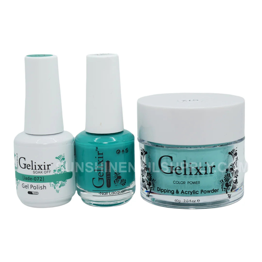 #072 - Esmalte en gel UV/LED Soak Off de Gelixir - Jade 3 en 1