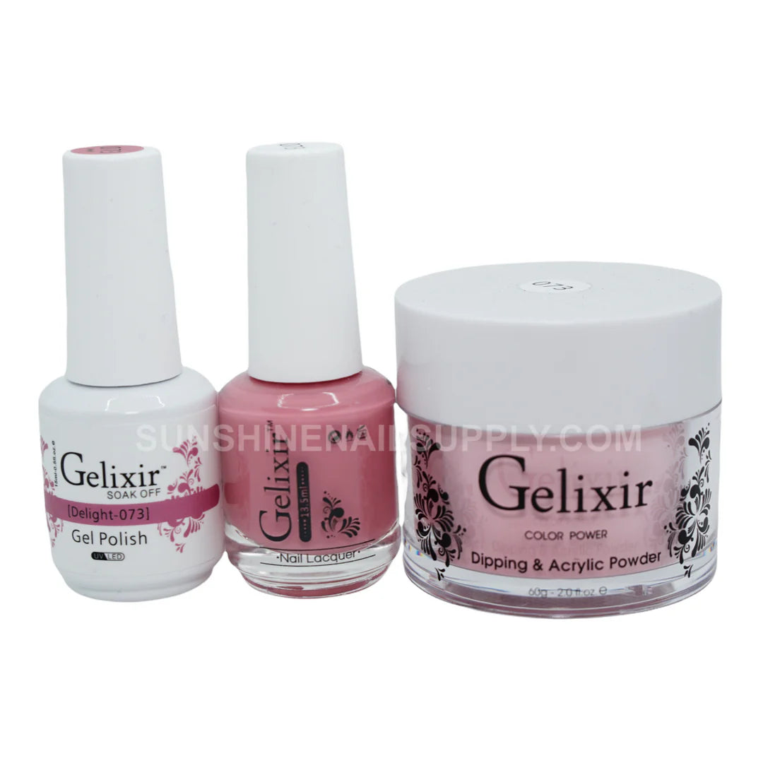 #073 - Esmalte en gel UV/LED Soak Off de Gelixir - Delight 3 en 1