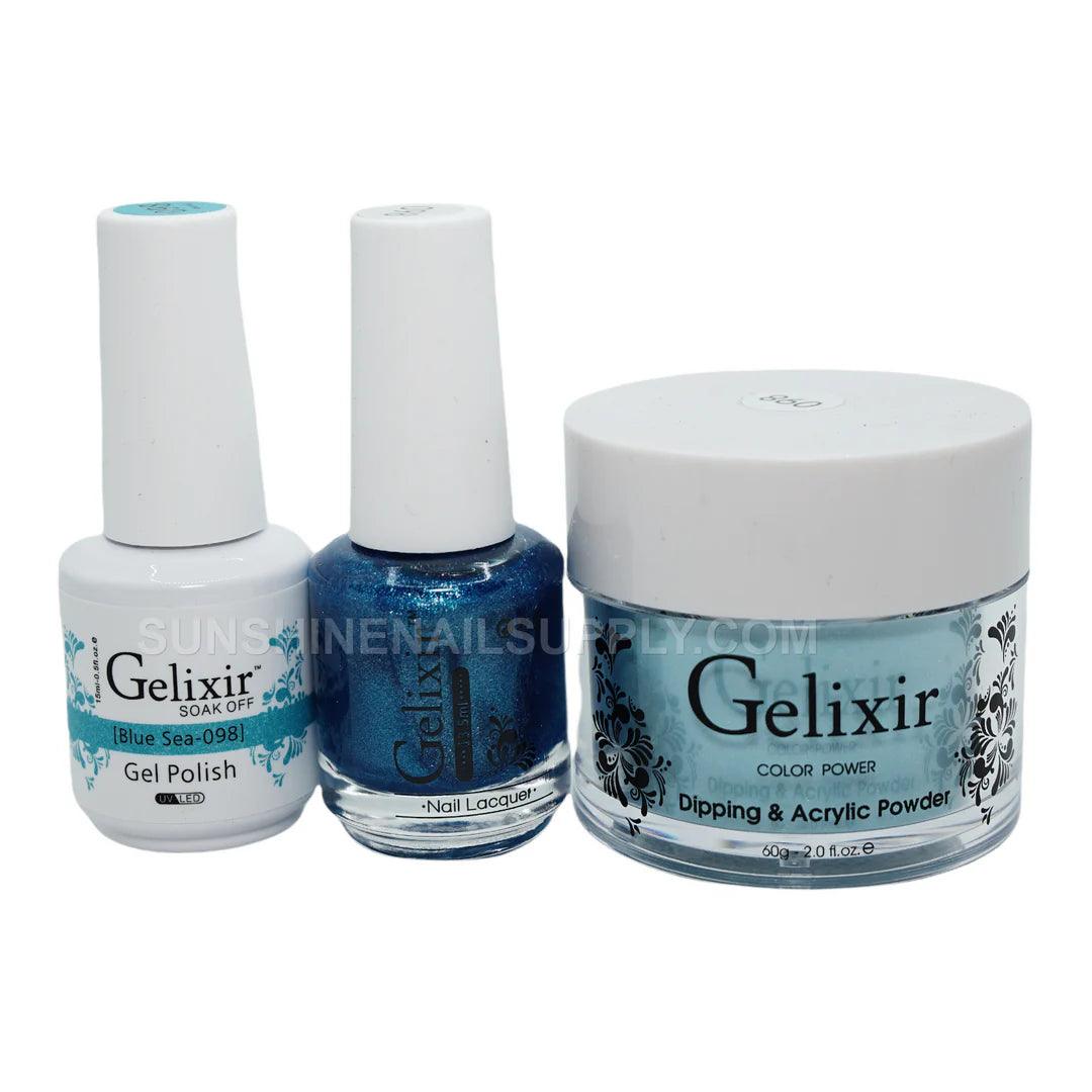 #098 - Esmalte en gel UV/LED Soak Off de Gelixir - Azul Fairly 3 en 1