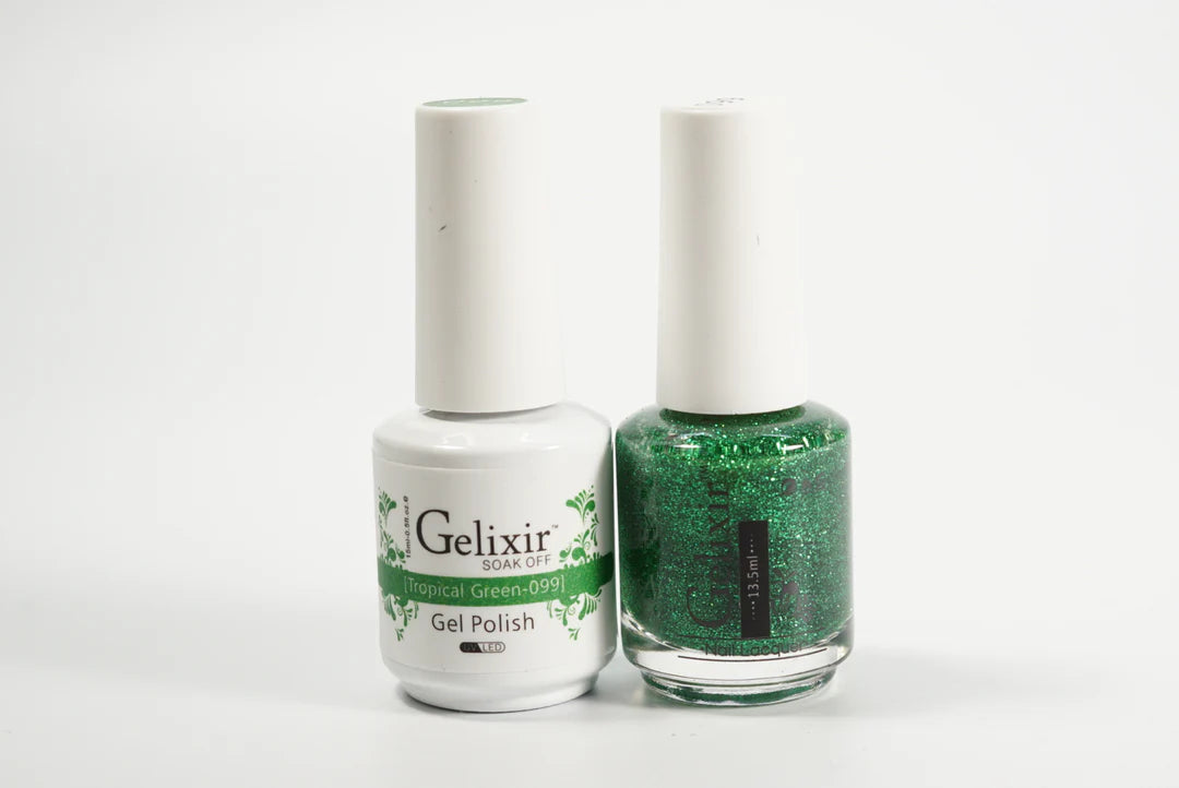 #099 - Esmalte en gel UV/LED Soak Off Gelixir - Verde Fairly 3 en 1