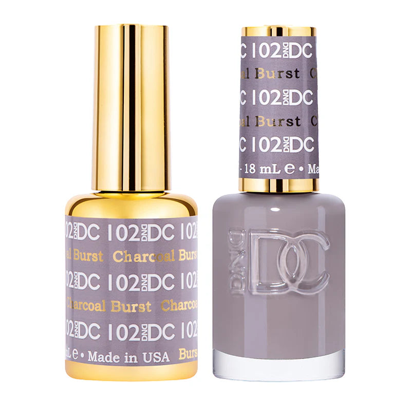 #102 - DND DC Gel UV/LED Soak Off - Charcoal Burst