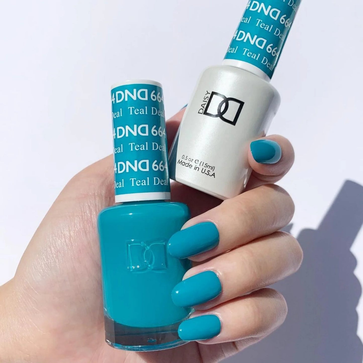#664 - Esmalte de gel DND UV/LED Soak Off - Oferta verde azulado