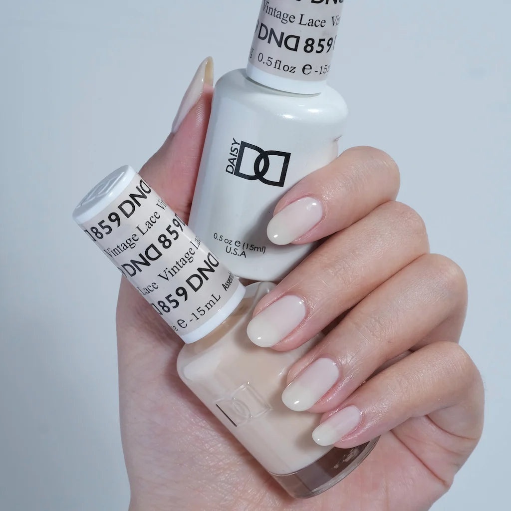 #859 - Esmalte en gel DND UV/LED Soak Off - Encaje vintage