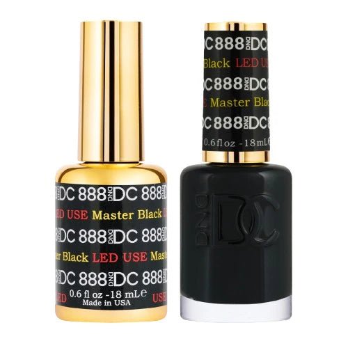 #888 - Esmalte en gel DND UV/LED Soak Off - Negro Maestro
