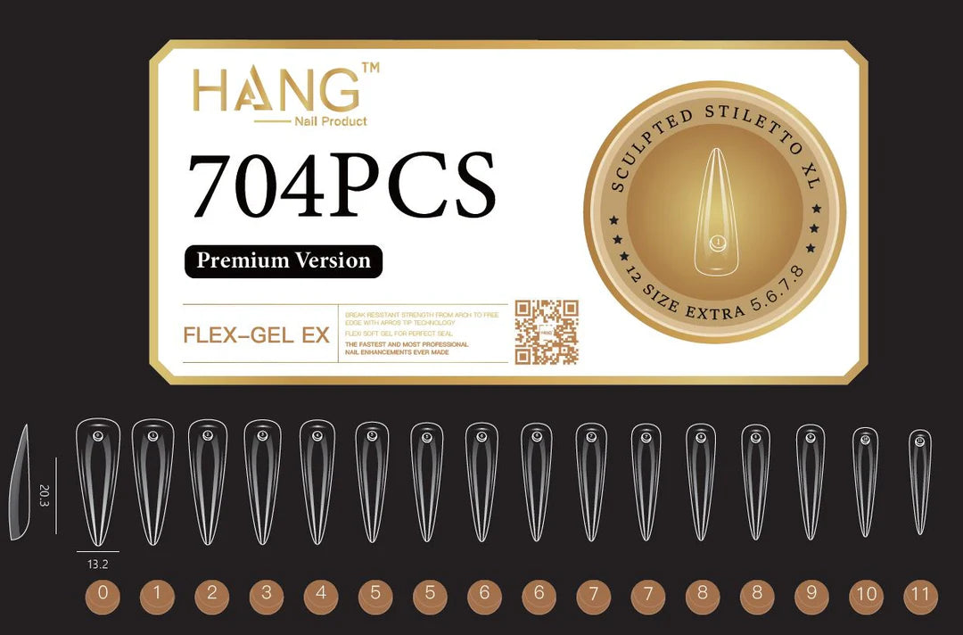 Hang Soft Gel Ex Nail Tip - Stiletto
