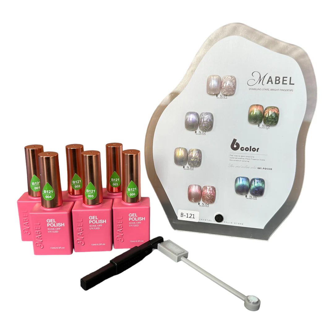 Mabel Cat Eye Gel - Estrellas brillantes - 6 colores - B121