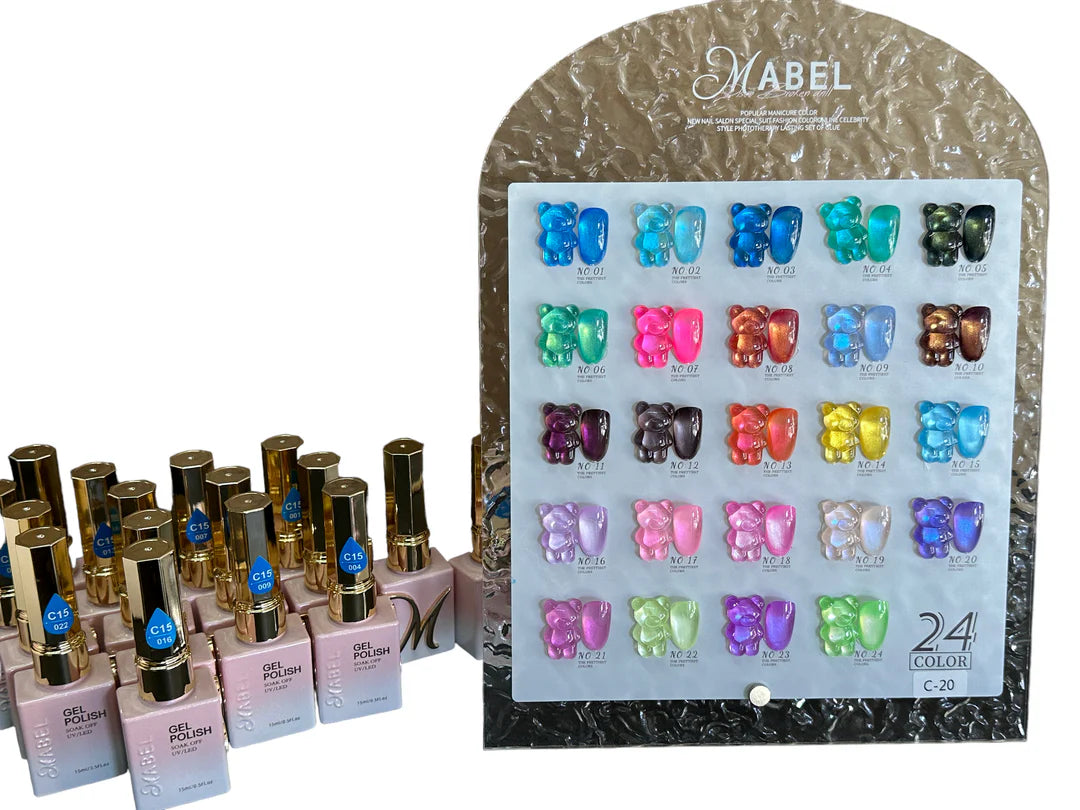 Mabel Gel Glitters 24 Gel Colors - C20