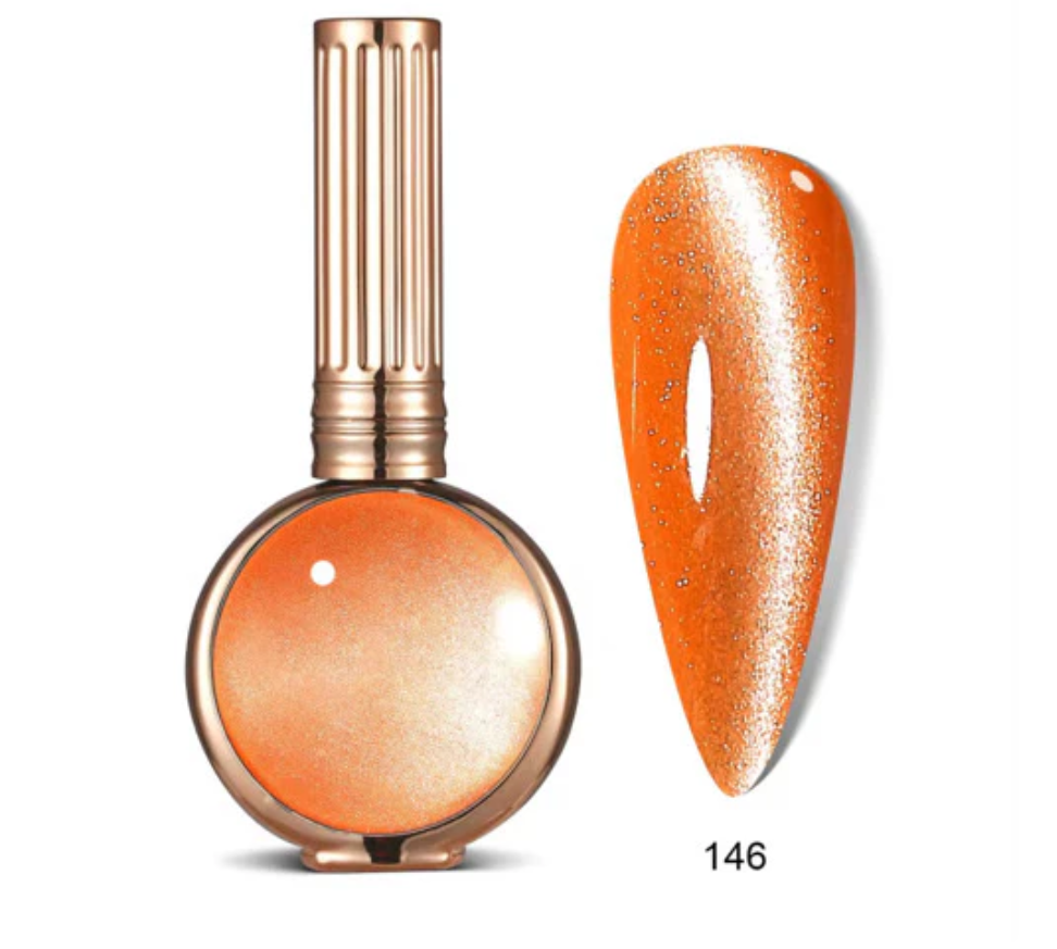 146 - Hang Neon Cat Eye - Naranja Cosmica