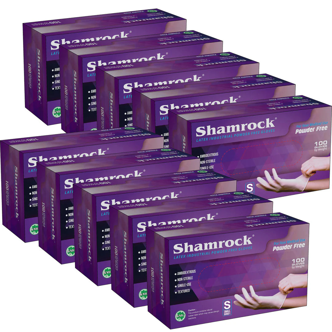 Shamrock Latex Gloves Powder Free