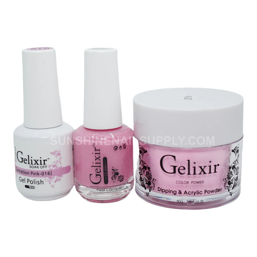 #016 - Esmalte en gel UV/LED Soak Off de Gelixir - Rosa clavel 3 en 1