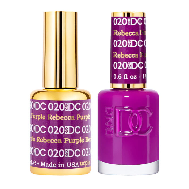 #020 - DND DC Gel UV/LED Soak Off - Rebecca Purple