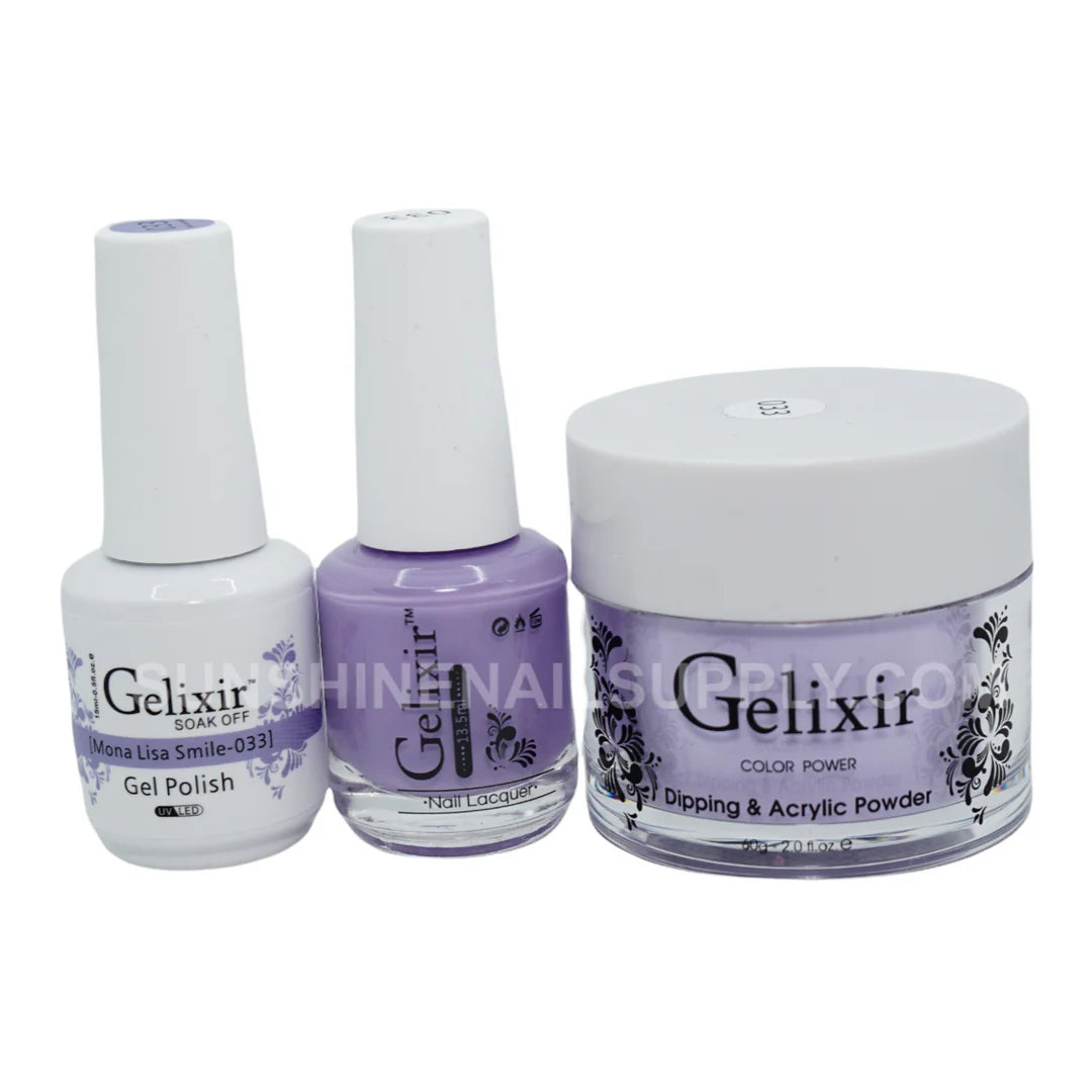 #033 - Esmalte en gel UV/LED Soak Off de Gelixir - Mona Lisa Smile 3 en 1