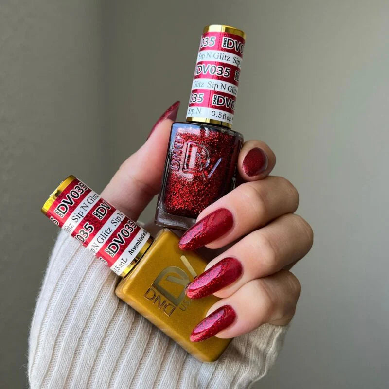 #035 - Esmalte en gel DND Diva UV/LED Soak Off - Sip N' Glitz