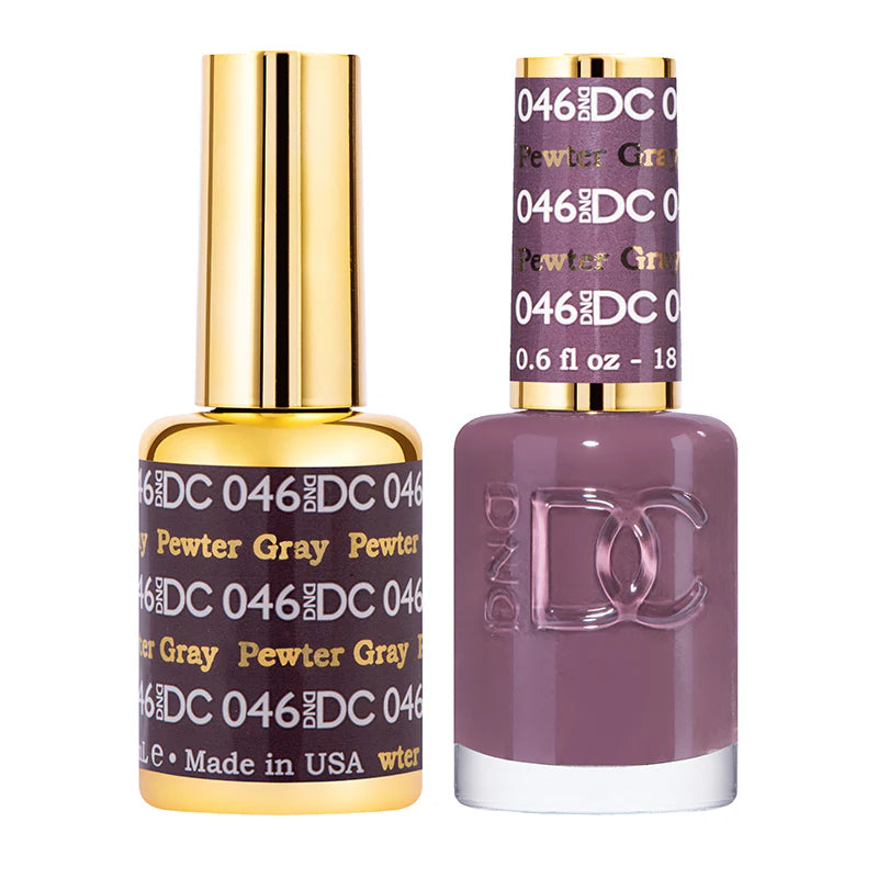 #046 - Esmalte de gel DND DC UV/LED Soak Off - Gris peltre