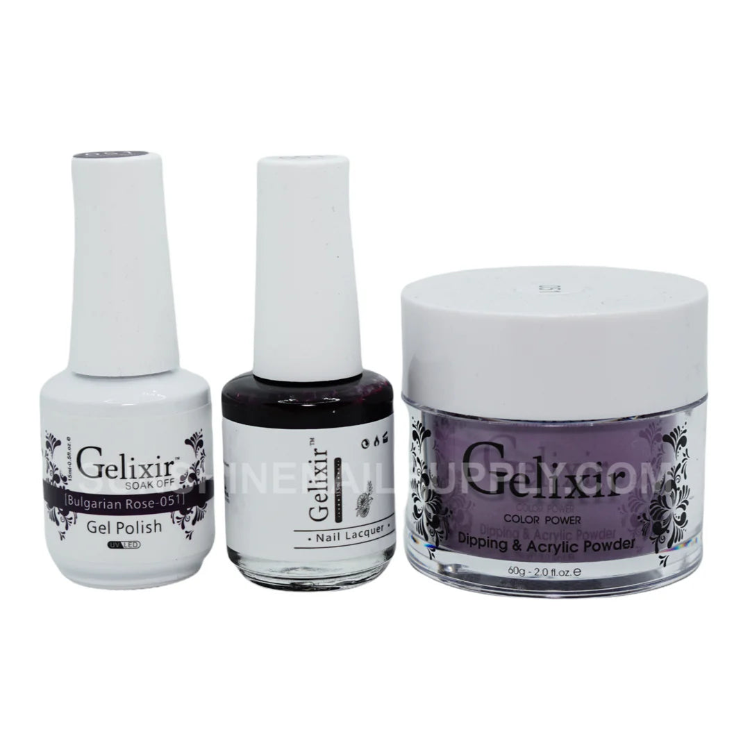 #051 - Esmalte en gel UV/LED Soak Off de Gelixir - Rosa búlgara