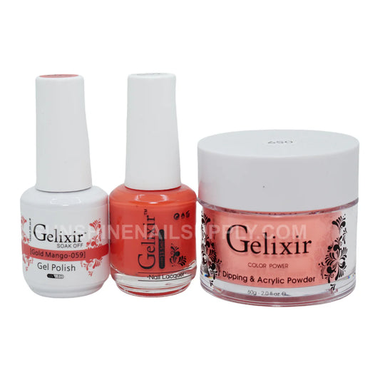 #059 - Esmalte en gel UV/LED Soak Off de Gelixir - Mango dorado 3 en 1
