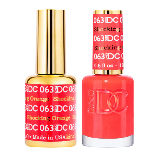 #063 - Esmalte de gel DND DC UV/LED Soak Off - Naranja impactante
