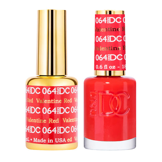 #064 - DND DC Gel UV/LED Soak Off - Rojo San Valentín