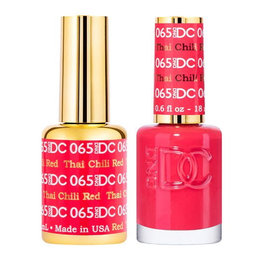 #065 - DND DC Gel UV/LED Soak Off - Rojo como chile tailandés