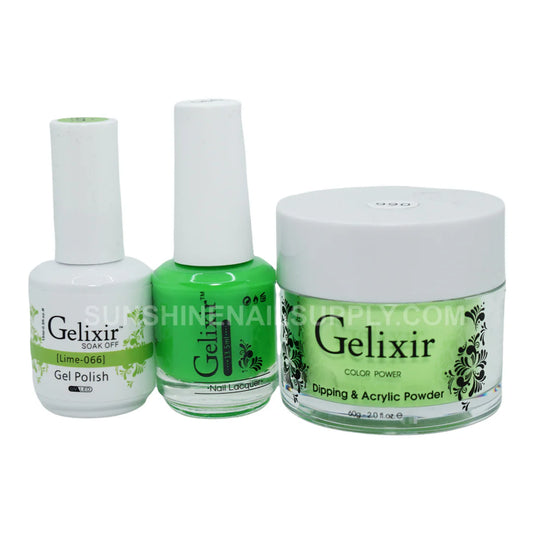 #066 - Esmalte en gel UV/LED Soak Off de Gelixir - Lima 3 en 1