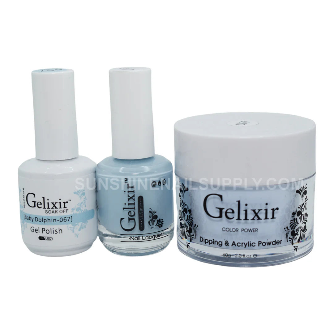 #067 - Esmalte en gel UV/LED Soak Off Gelixir - Baby Dolphin 3 en 1