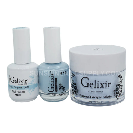 #067 - Esmalte en gel UV/LED Soak Off Gelixir - Baby Dolphin 3 en 1