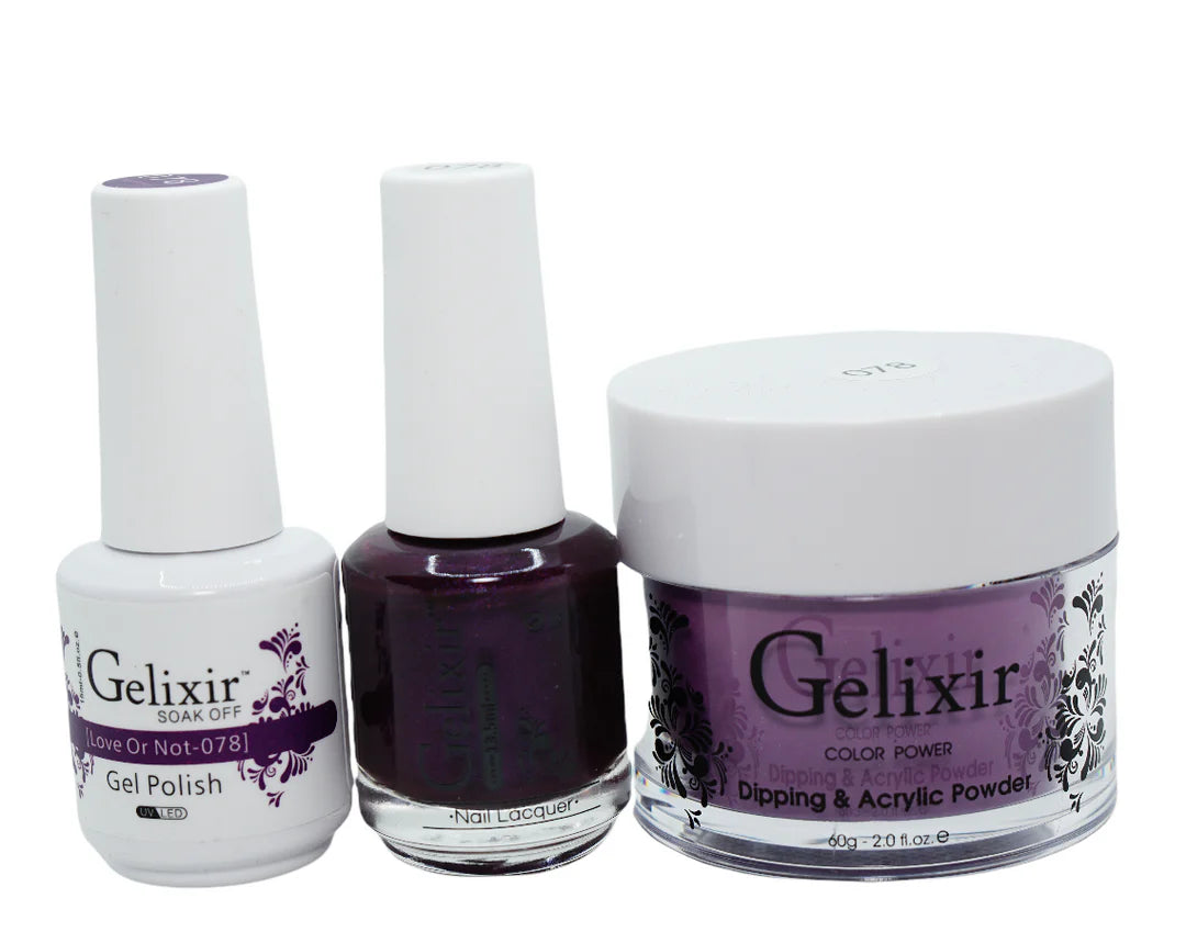#078 - Esmalte en gel UV/LED Soak Off Gelixir - Love or Not 3 en 1