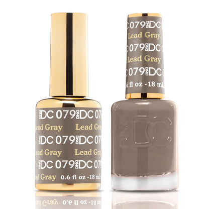 #079 - DND DC Gel UV/LED Soak Off- Lead Gray