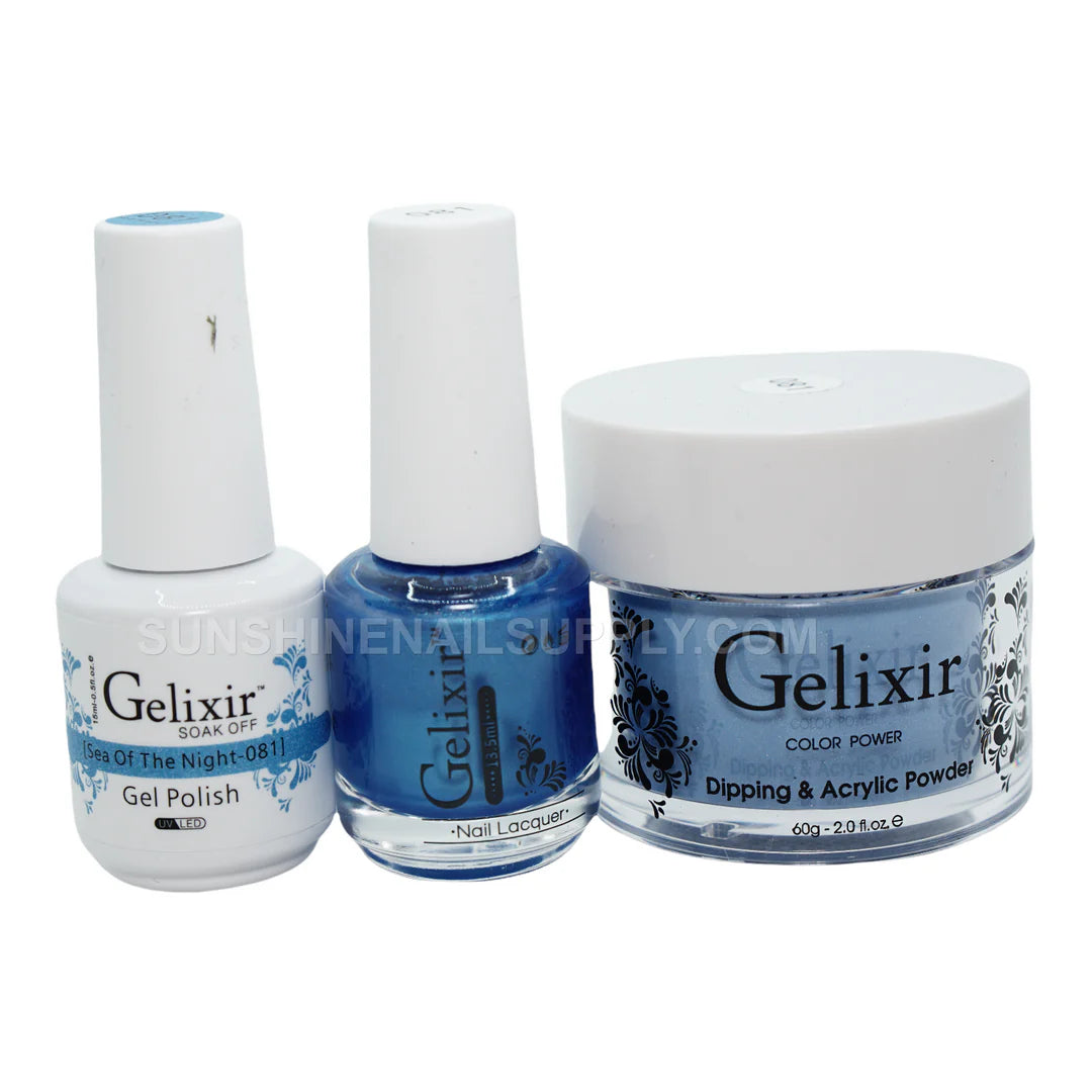 #081- Esmalte en gel UV/LED Soak Off de Gelixir - Sea Of Night 3 en 1