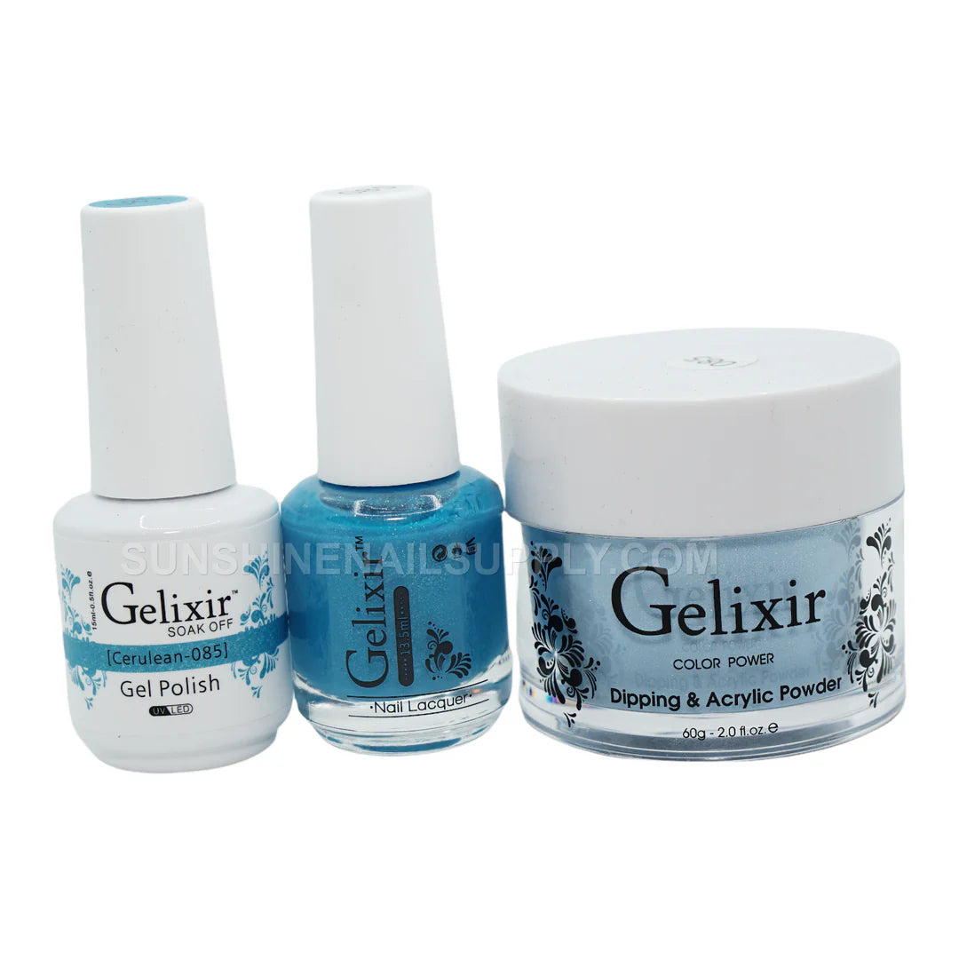 #085 - Esmalte en gel UV/LED Soak Off de Gelixir - Cerúleo 3 en 1
