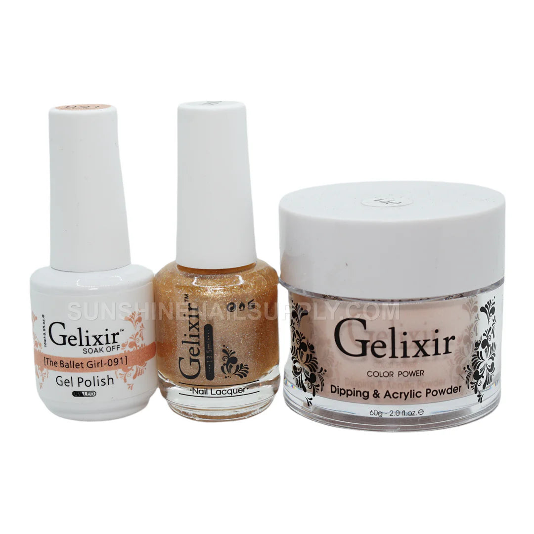 #091 - Esmalte en gel UV/LED Soak Off de Gelixir - The Ballet Girl 3 en 1