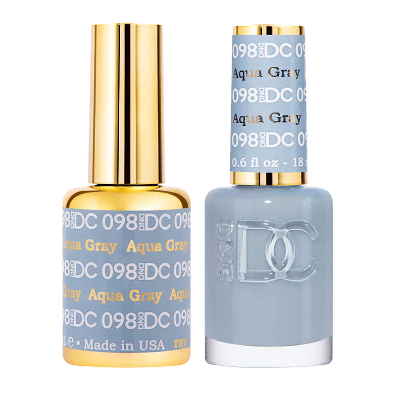 #098 - DND DC Gel UV/LED Soak Off- Aqua Gray