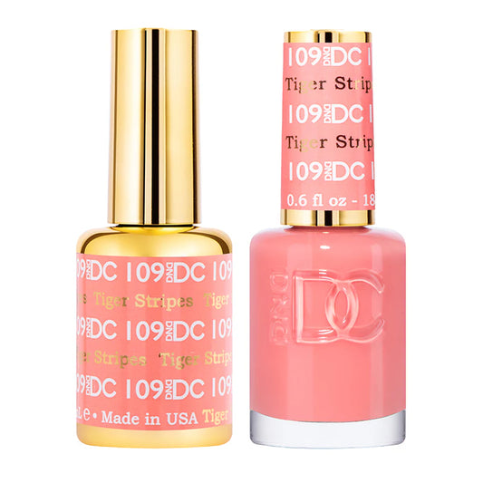 #109 - Esmalte de gel DND DC UV/LED Soak Off - Rayas de tigre