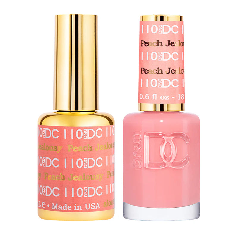 #110 - DND DC Gel UV/LED Soak Off - Peach Jealousy
