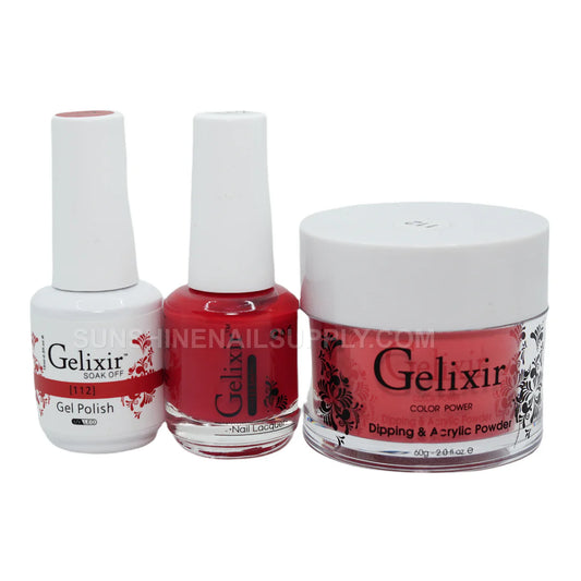 #112- Gelixir UV/LED Soak Off Matching Gel and Polish 3in1