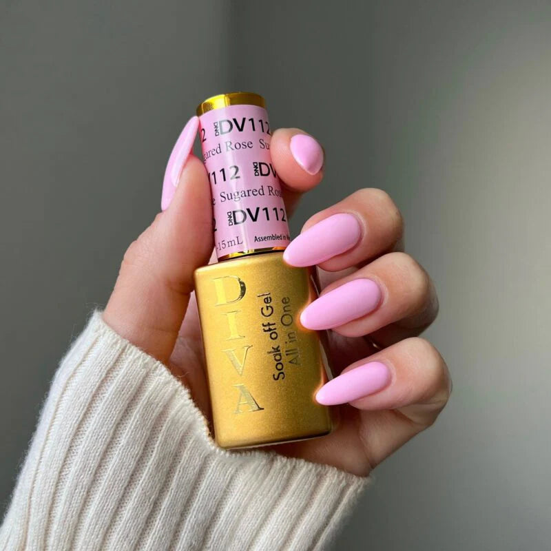 #112 - Esmalte en gel DND Diva UV/LED Soak Off - Rosa azucarado