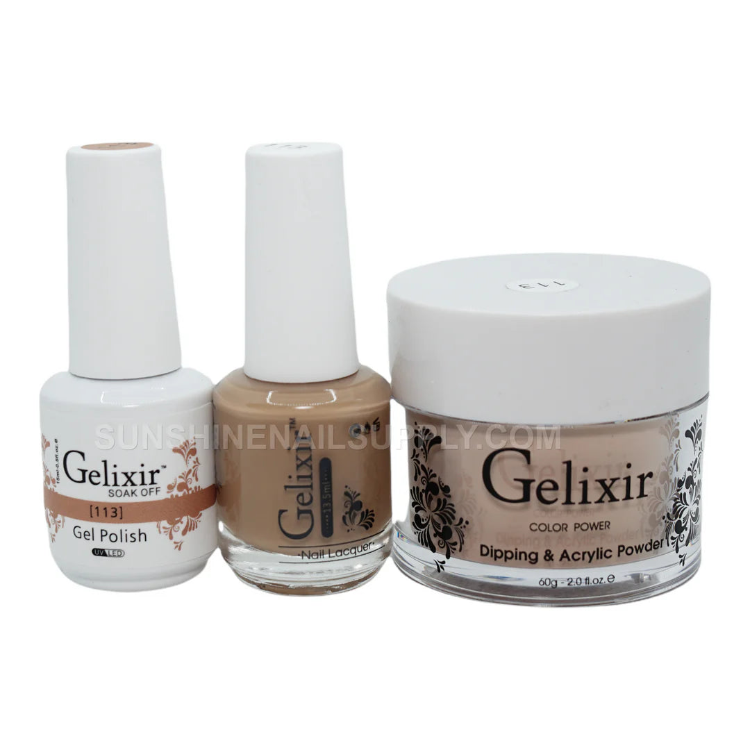 #113- Gelixir UV/LED Soak Off Matching Gel and Polish 3in1