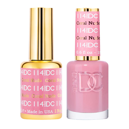 #114 - DND DC Gel UV/LED Soak Off - Coral Nude