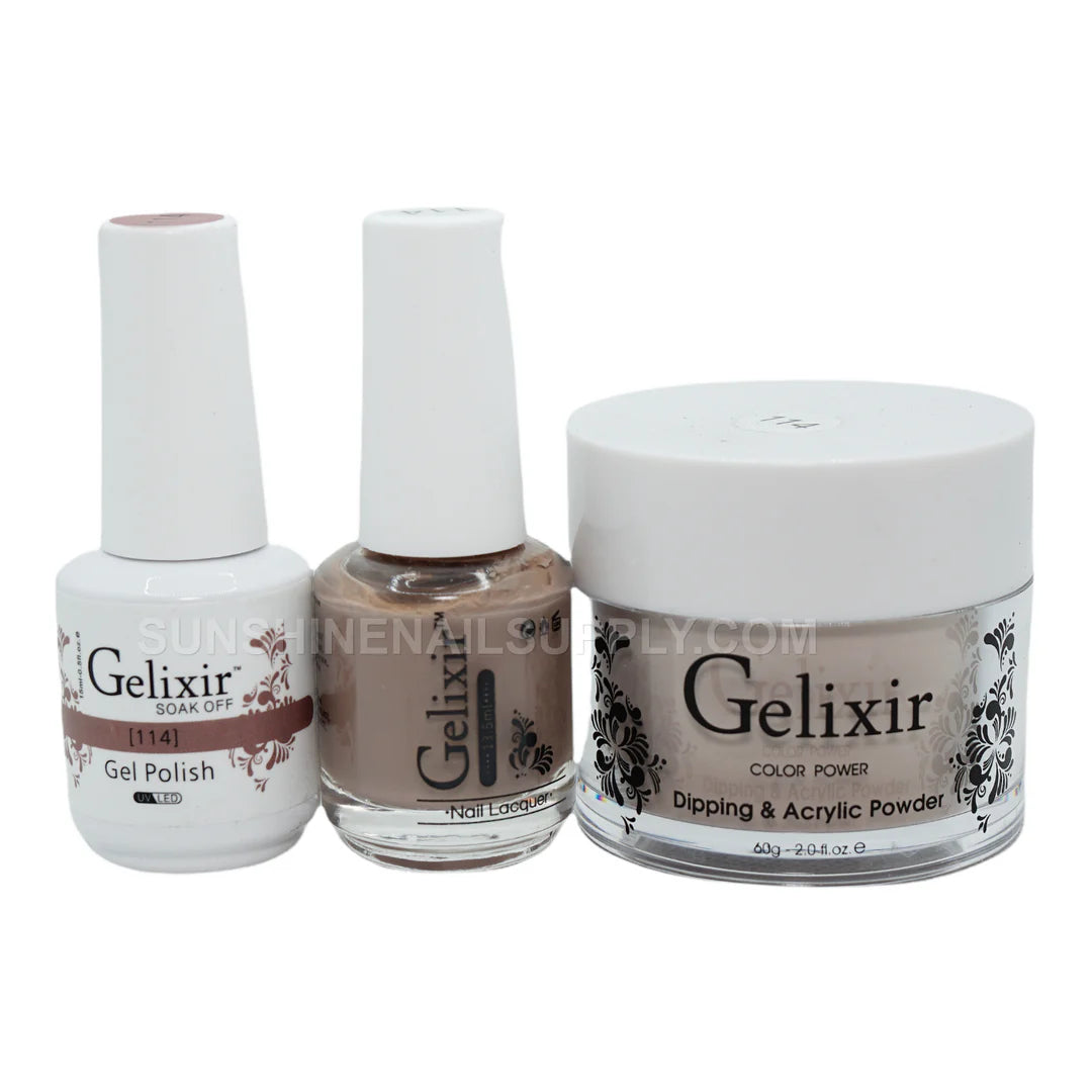 #114- Gelixir UV/LED Soak Off Matching Gel and Polish 3in1