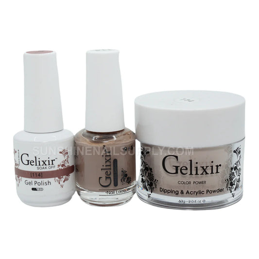 #114- Gelixir UV/LED Soak Off Matching Gel and Polish 3in1