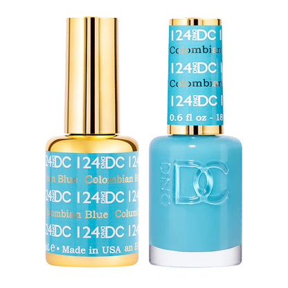 #124 - DND DC Gel UV/LED Soak Off - Azul Colombiano