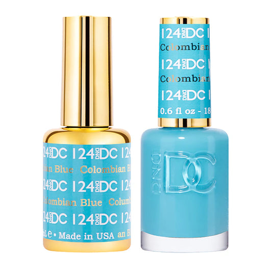 #124 - DND DC Gel UV/LED Soak Off - Azul Colombiano