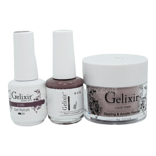 #126- Gelixir UV/LED Soak Off Matching Gel and Polish 3in1