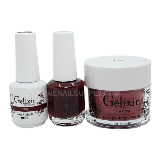 #130- Gelixir UV/LED Soak Off Matching Gel and Polish 3in1